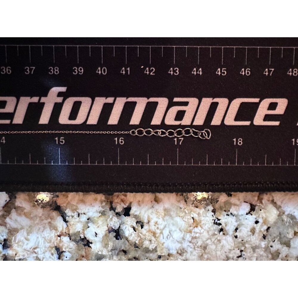 Swarovski Diamond Bedazzled Ball Womens Necklace on Sliver Sterling 16" Chain - Picture 6 of 6